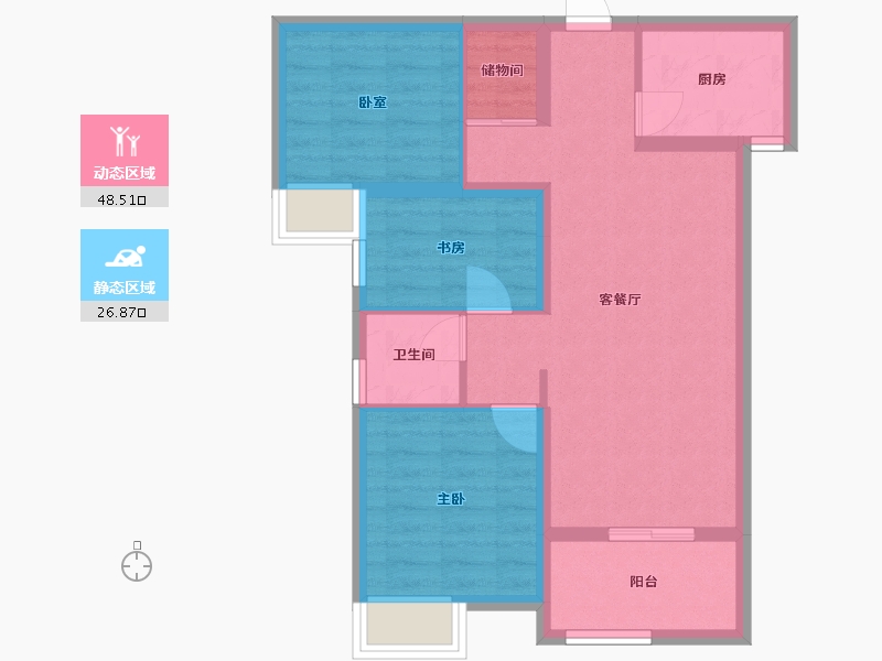 福建省-三明市-燕城里-71.00-户型库-动静分区