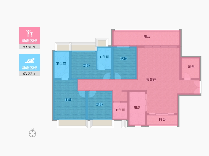 广东省-湛江市-湛江招商国际邮轮城-141.60-户型库-动静分区