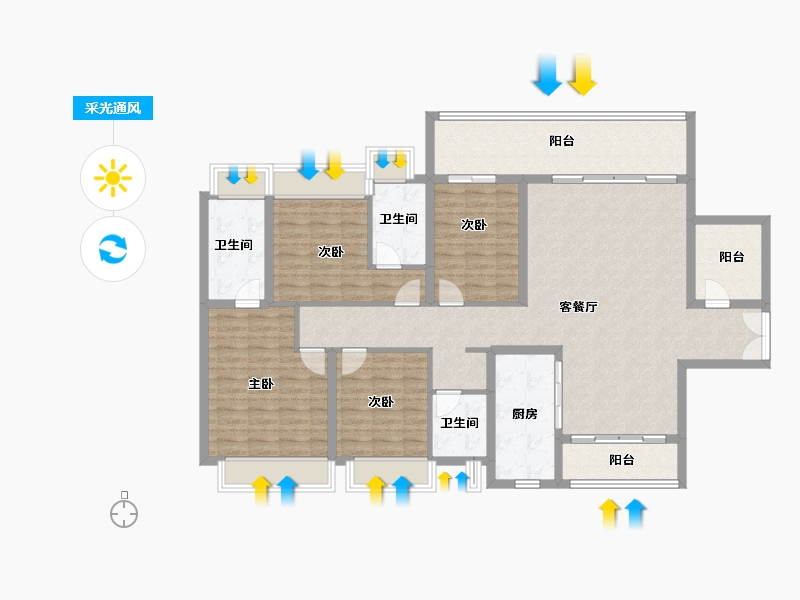 广东省-湛江市-湛江招商国际邮轮城-141.60-户型库-采光通风