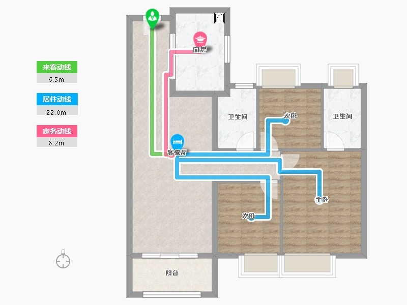 湖北省-黄冈市-方木山居-87.21-户型库-动静线