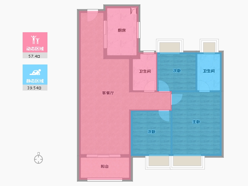 湖北省-黄冈市-方木山居-87.21-户型库-动静分区