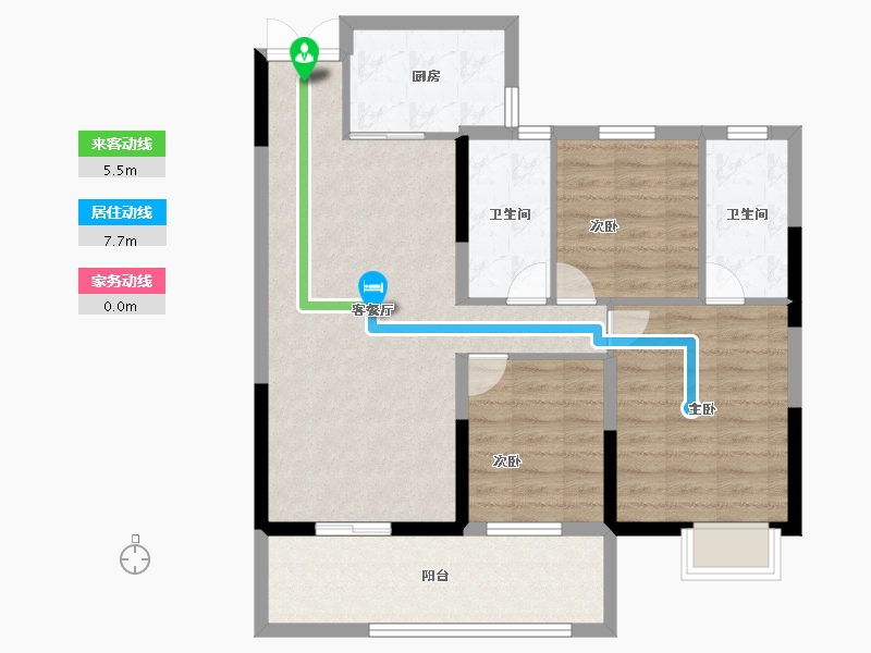 湖北省-宜昌市-建投时代印-86.40-户型库-动静线