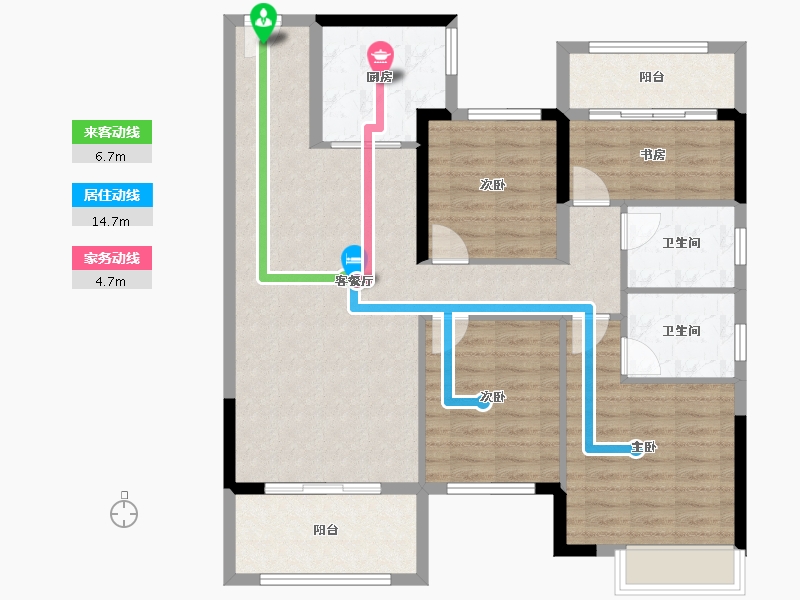 湖北省-黄冈市-义水星城-102.46-户型库-动静线