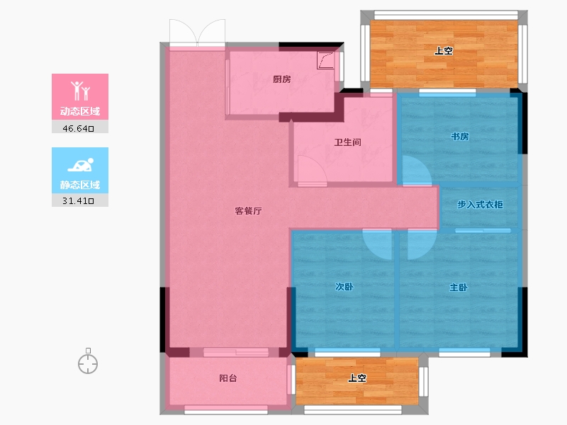 浙江省-金华市-白林新区-80.00-户型库-动静分区