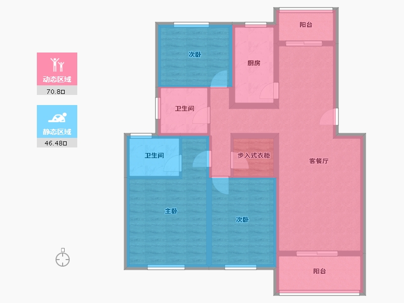 安徽省-黄山市-缦山云起-104.05-户型库-动静分区