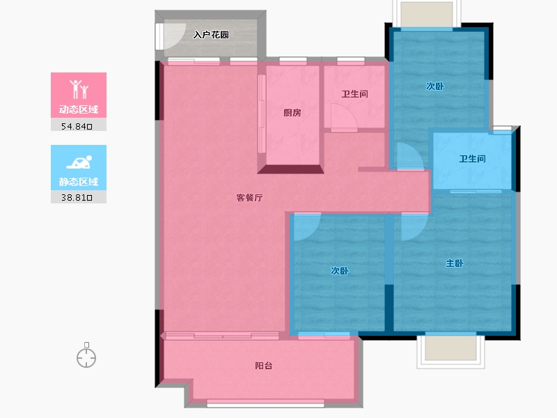 江西省-吉安市-东投金鼎城-87.61-户型库-动静分区