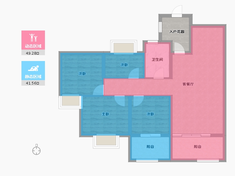 江西省-吉安市-东山中央首府-85.91-户型库-动静分区