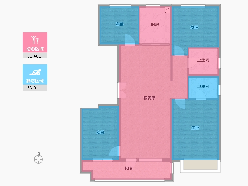 河北省-唐山市-中建府-102.86-户型库-动静分区