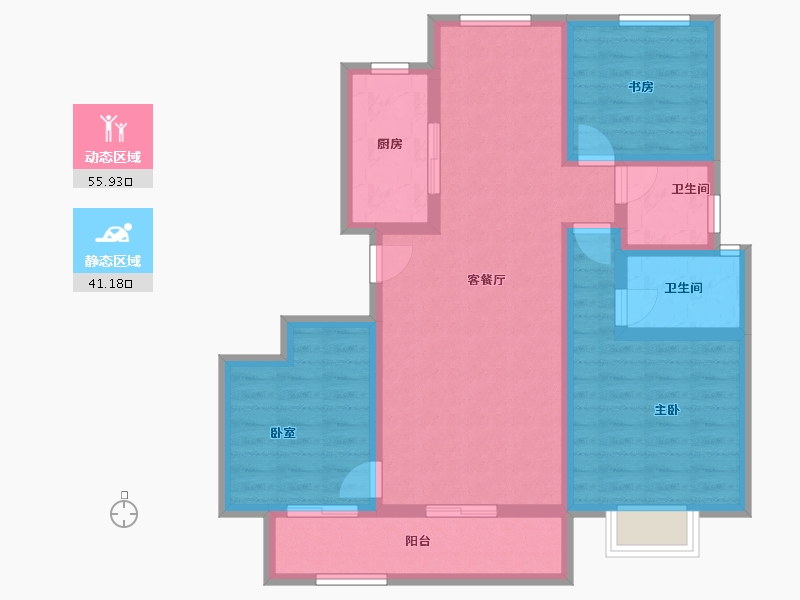 浙江省-丽水市-志城铂金时代-85.61-户型库-动静分区