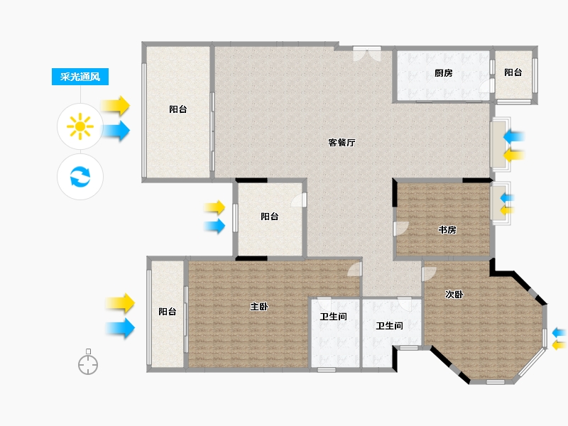 贵州省-贵阳市-碧桂园-300.00-户型库-采光通风