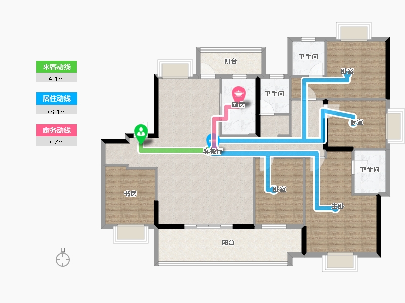 贵州省-铜仁市-天辰玖悦府-149.03-户型库-动静线