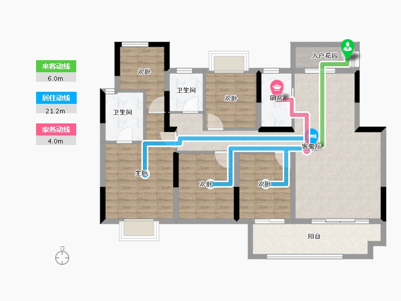 江西省-吉安市-东投金鼎城-104.85-户型库-动静线