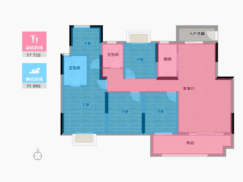 江西省-吉安市-东投金鼎城-104.85-户型库-动静分区