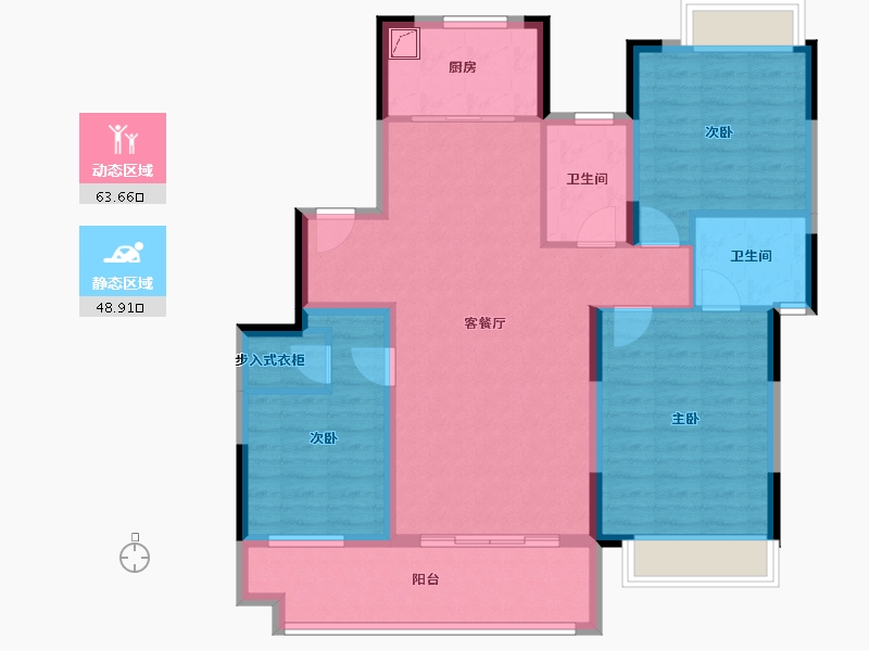 湖北省-荆州市-中建城发荆江之星-100.70-户型库-动静分区