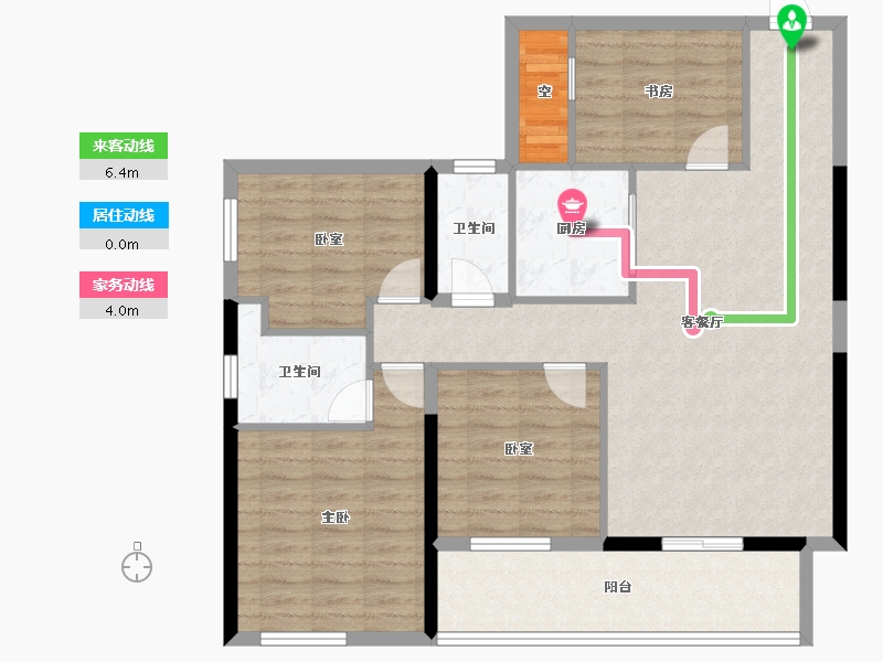 贵州省-铜仁市-天辰玖悦府-102.40-户型库-动静线