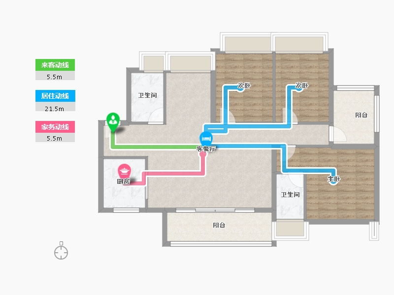 广东省-湛江市-湛江爱琴海国际广场-102.40-户型库-动静线