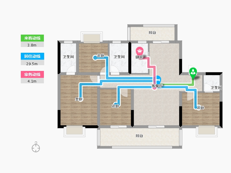 湖北省-宜昌市-建投时代印-118.60-户型库-动静线