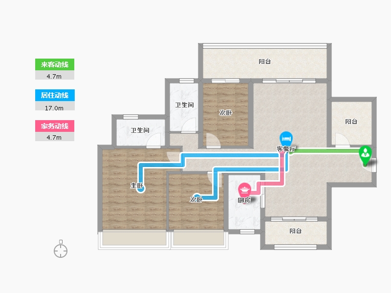 广东省-湛江市-湛江招商国际邮轮城-104.81-户型库-动静线