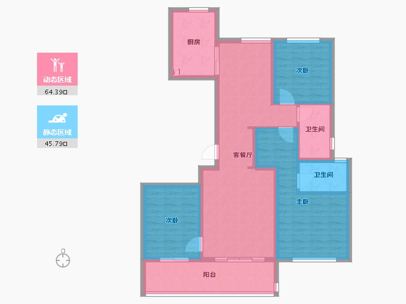 河南省-郑州市-东方宸院-110.00-户型库-动静分区