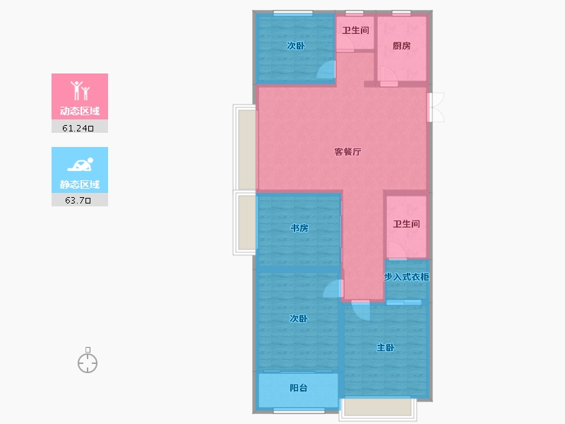 山东省-潍坊市-华安东方名郡-113.00-户型库-动静分区