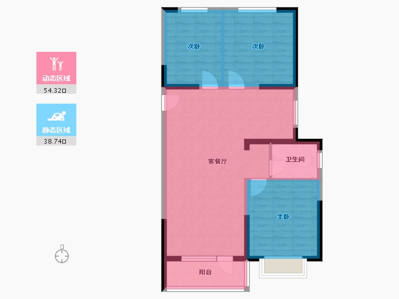 河北省-唐山市-中建府-83.88-户型库-动静分区