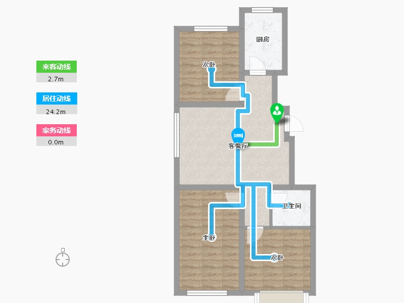 河北省-秦皇岛市-兴桐鑫城-65.20-户型库-动静线