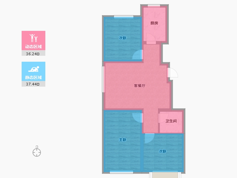 河北省-秦皇岛市-兴桐鑫城-65.20-户型库-动静分区