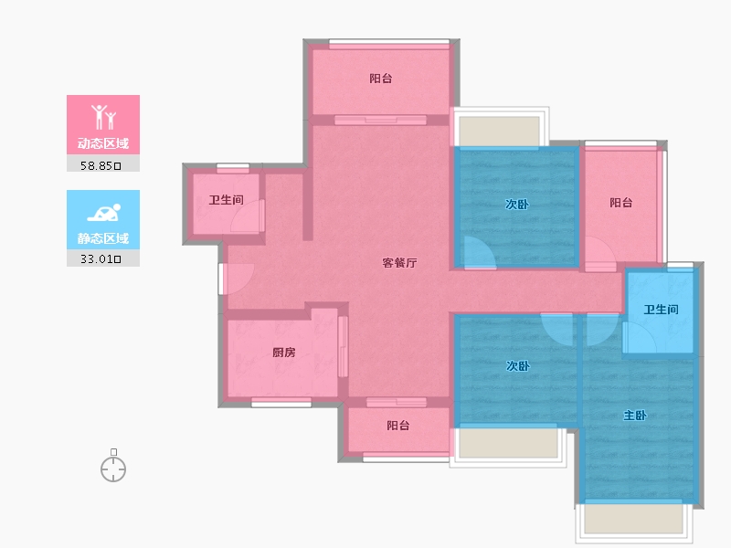 广东省-湛江市-湛江爱琴海国际广场-80.81-户型库-动静分区