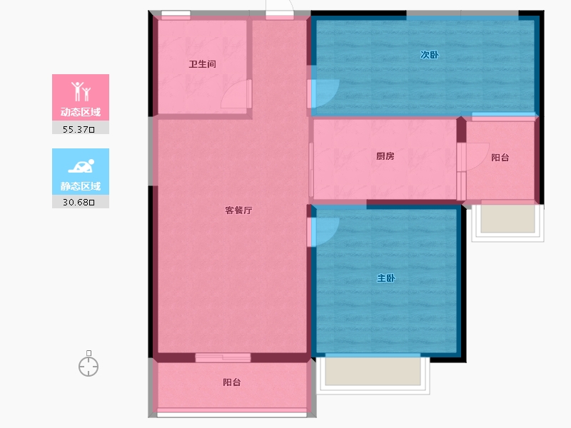 河北省-秦皇岛市-秦皇岛恒大城-77.00-户型库-动静分区