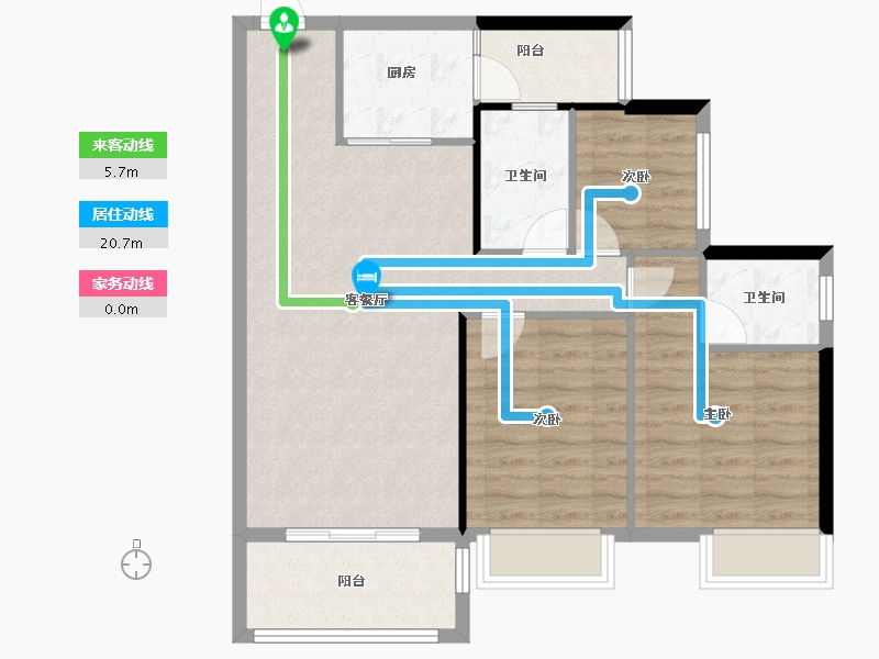 广东省-湛江市-凯悦华府-83.88-户型库-动静线