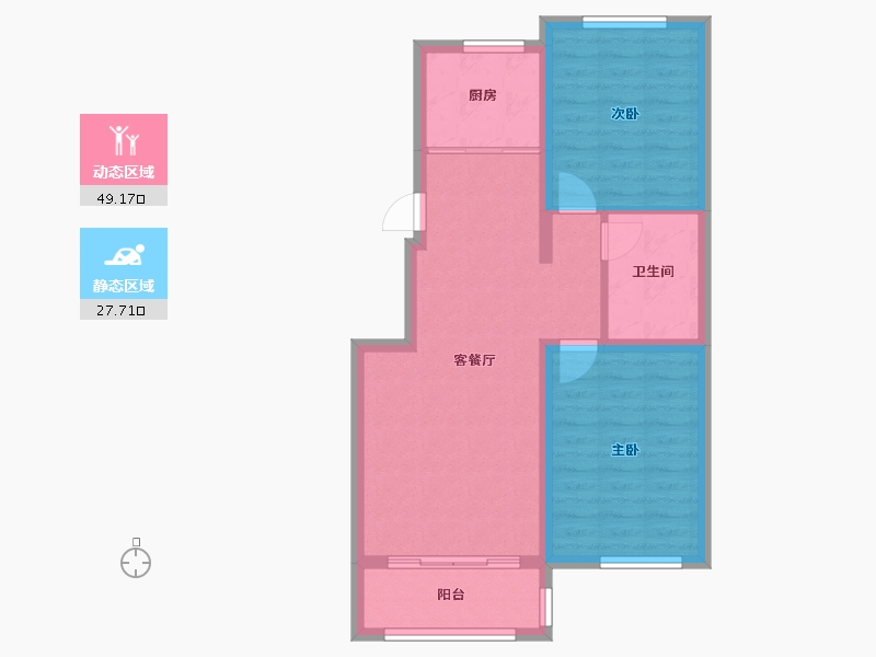 河北省-秦皇岛市-兴桐鑫城-68.99-户型库-动静分区