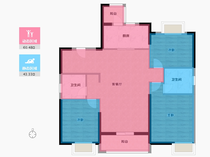 河北省-秦皇岛市-秦皇岛恒大悦府-93.60-户型库-动静分区