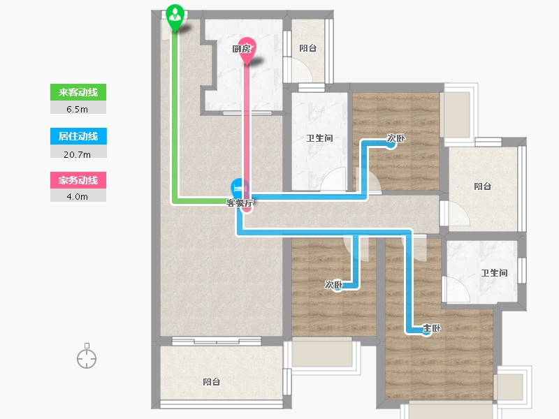 广东省-湛江市-湛江爱琴海国际广场-80.80-户型库-动静线