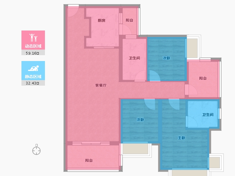 广东省-湛江市-湛江爱琴海国际广场-80.80-户型库-动静分区