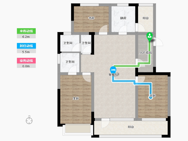 宁夏回族自治区-银川市-紫悦府-96.18-户型库-动静线