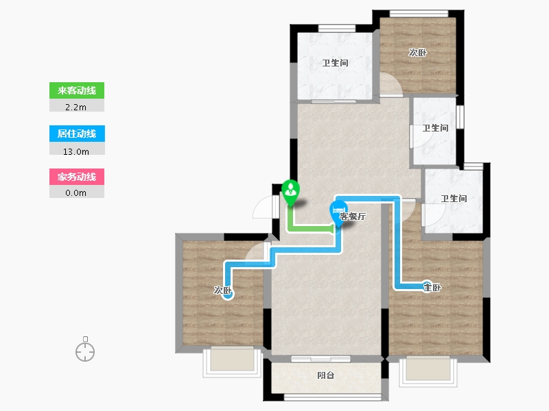 河北省-秦皇岛市-秦皇岛万达广场-82.55-户型库-动静线