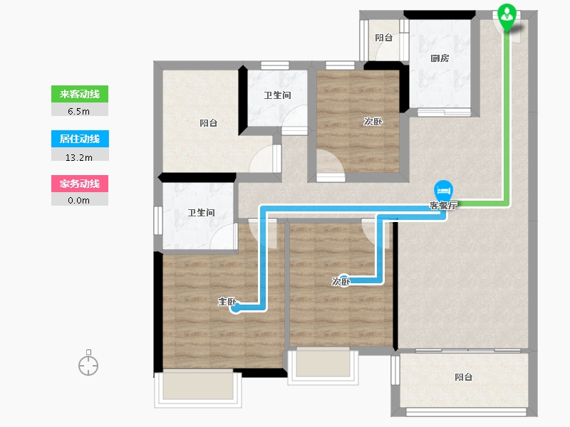 广东省-湛江市-凯悦华府-86.01-户型库-动静线