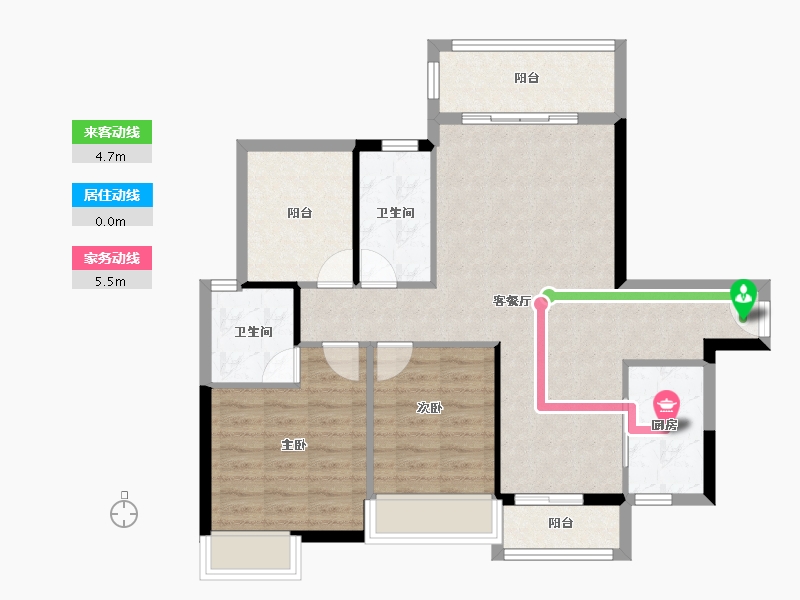 广东省-湛江市-凯悦华府-85.13-户型库-动静线