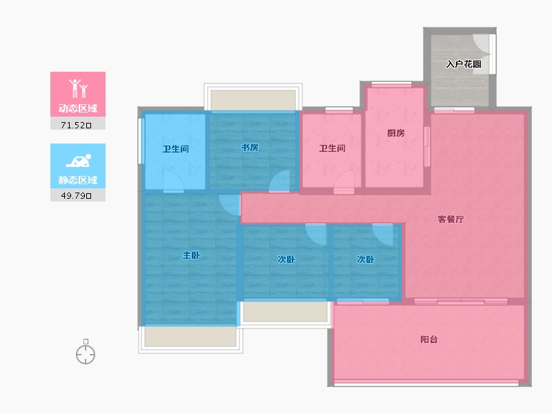 广东省-湛江市-民大蓝海峰境-116.00-户型库-动静分区