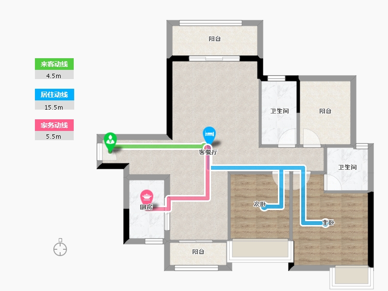 广东省-湛江市-凯悦华府-83.92-户型库-动静线