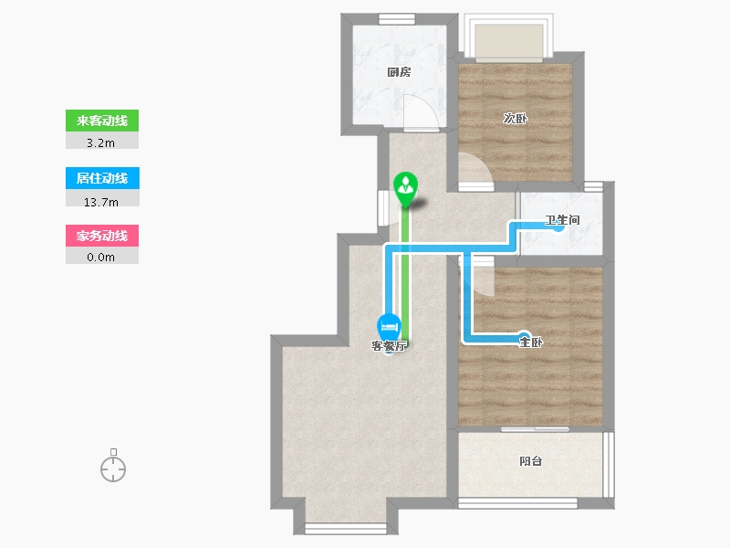 浙江省-杭州市-新安铭苑-73.00-户型库-动静线