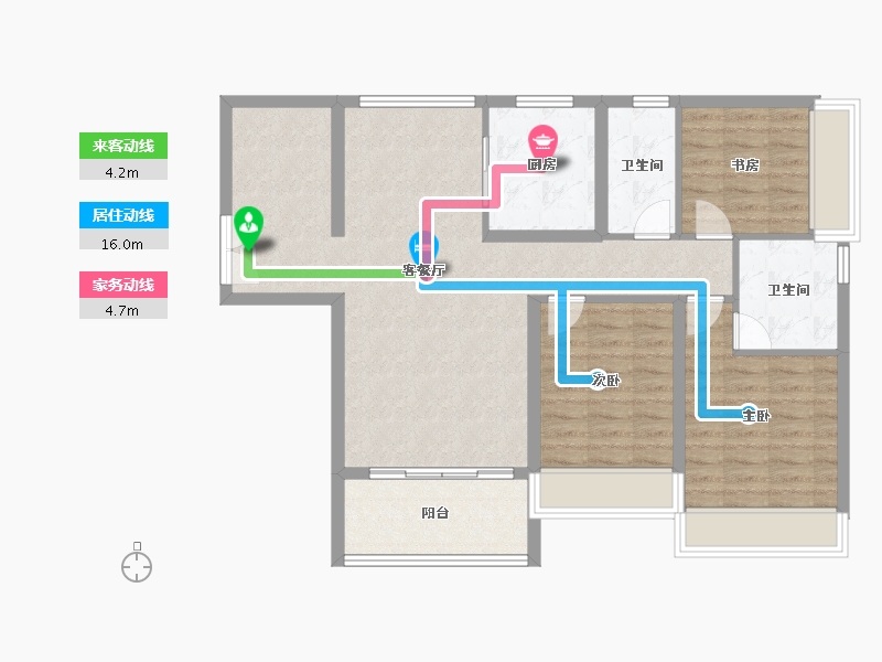 广东省-湛江市-民大蓝海峰境-96.00-户型库-动静线