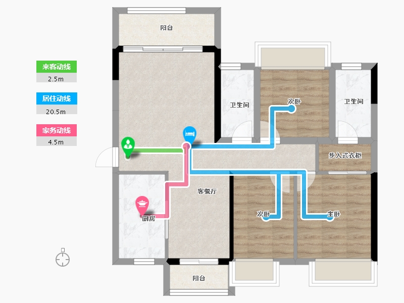 广东省-湛江市-凯悦华府-79.89-户型库-动静线