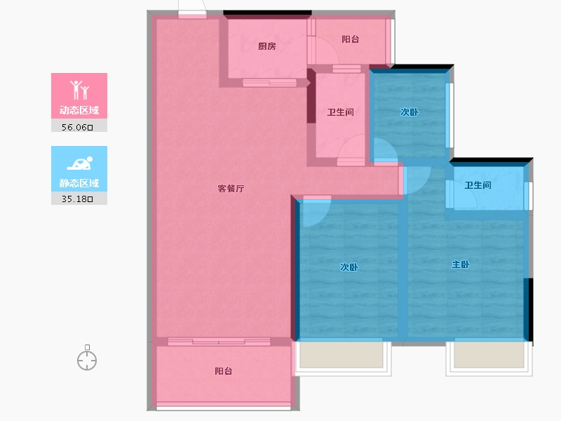 广东省-湛江市-凯悦华府-80.19-户型库-动静分区