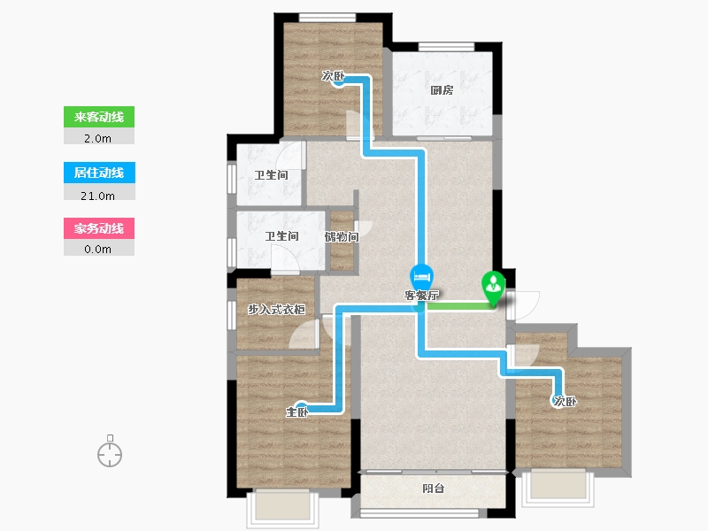 河北省-秦皇岛市-秦皇岛万达广场-93.21-户型库-动静线