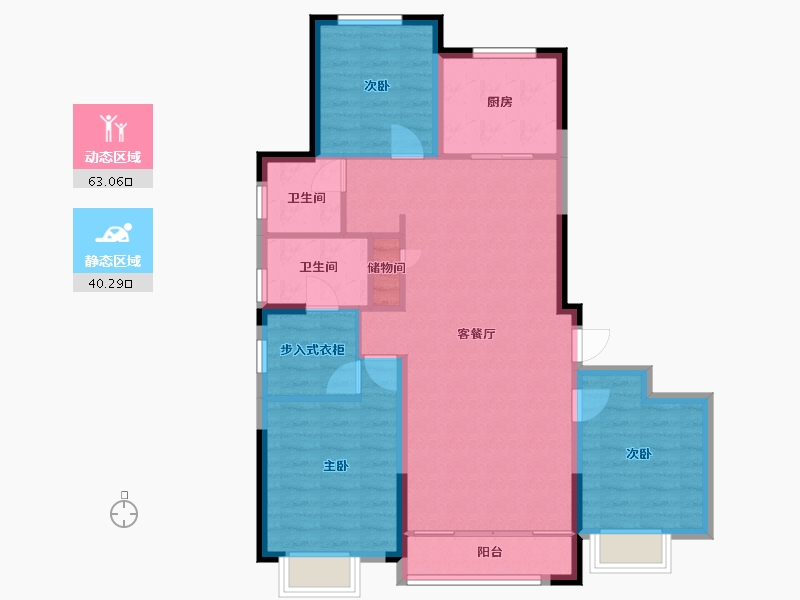 河北省-秦皇岛市-秦皇岛万达广场-93.21-户型库-动静分区