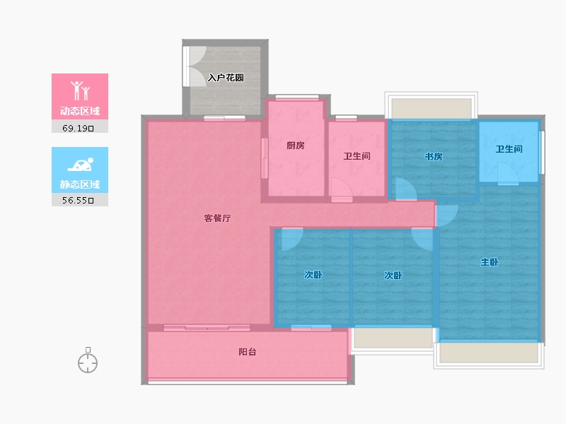 广东省-湛江市-民大蓝海峰境-120.81-户型库-动静分区