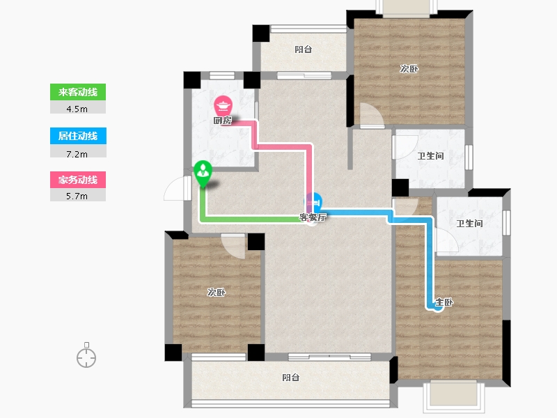 湖北省-黄冈市-长安世纪城-103.19-户型库-动静线