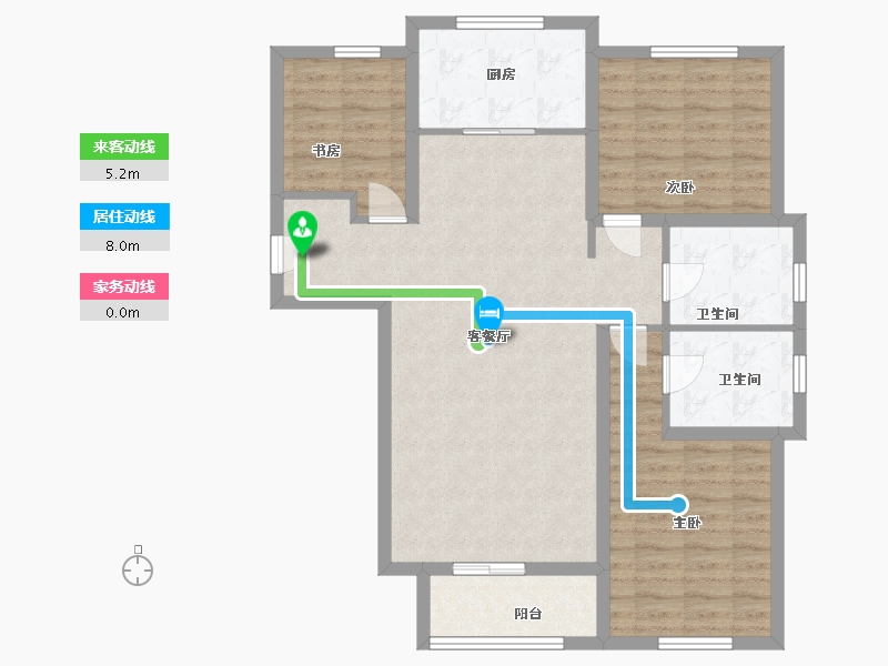 天津-天津市-万和兴园-93.00-户型库-动静线