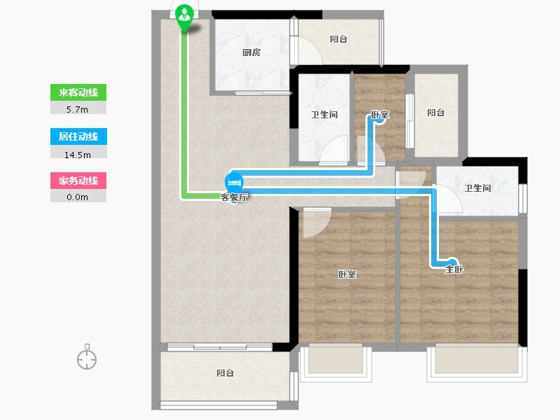 广东省-湛江市-凯悦华府-79.04-户型库-动静线